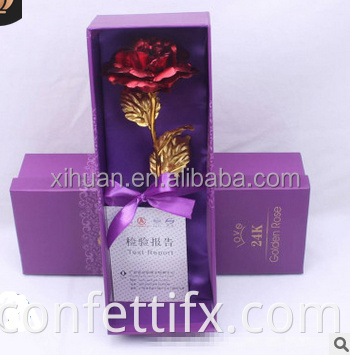 2021 Amazon Hot Sale 24K Gold Bated Rose Eternal Roses Beautiful 24k Gold Gold Gold Reservous Rose Flower